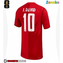 Ženske Nogometnih dresov Kanada Jonathan David #10 Domači SP 2026 Kratki rokavi